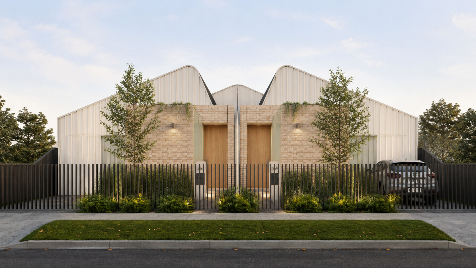 The Brighton duplex facade