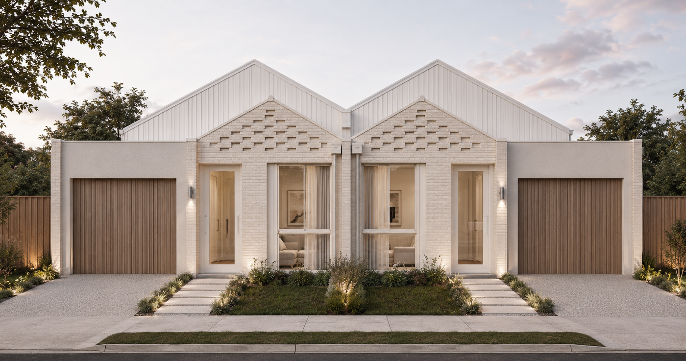 The Reza duplex facade